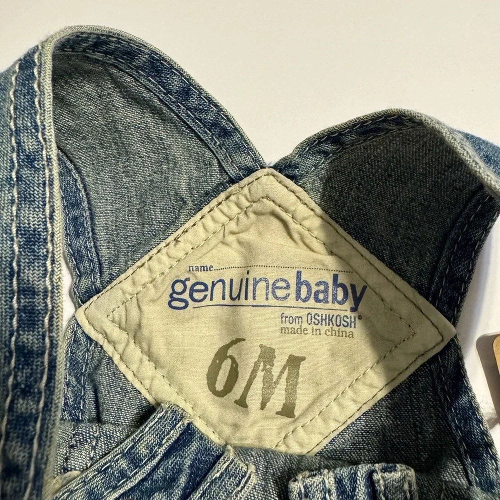 OshKosh B'gosh Baby Denim Short Overalls‎ 6M NWT